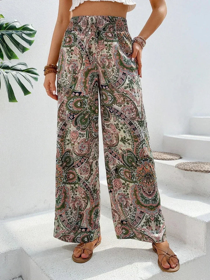Hannah | Women's Wide-Leg Printed Boho Pants