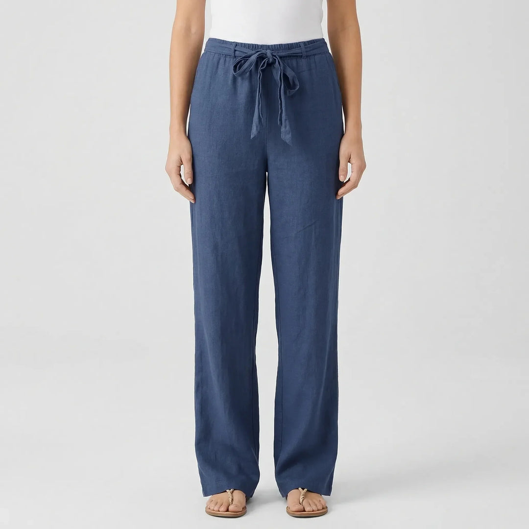 Laverne | Women's Wide-Leg Tie-Waist Pants