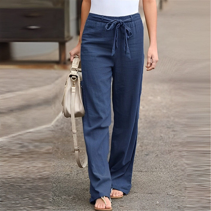 Laverne | Women's Wide-Leg Tie-Waist Pants