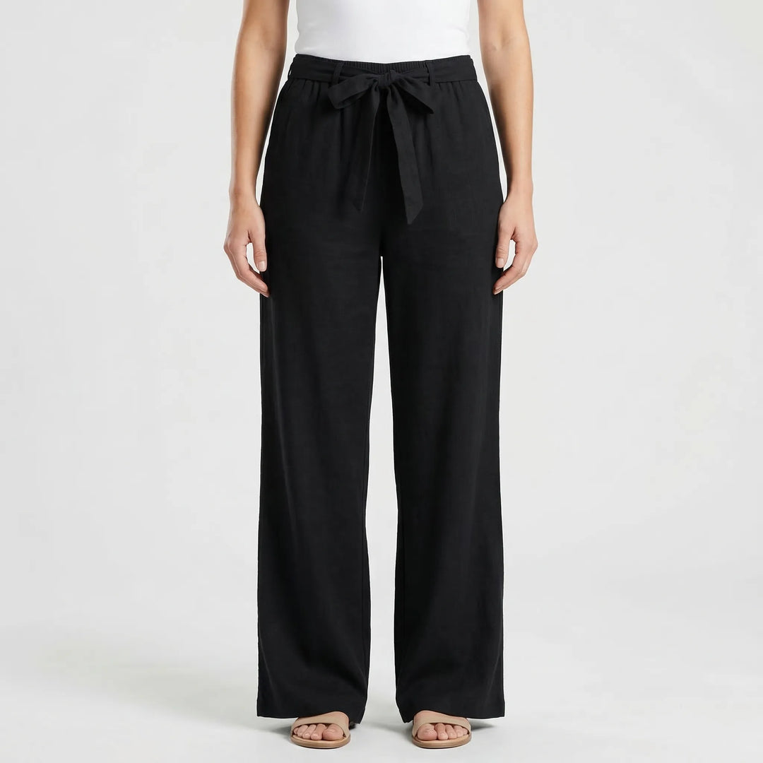 Laverne | Women's Wide-Leg Tie-Waist Pants