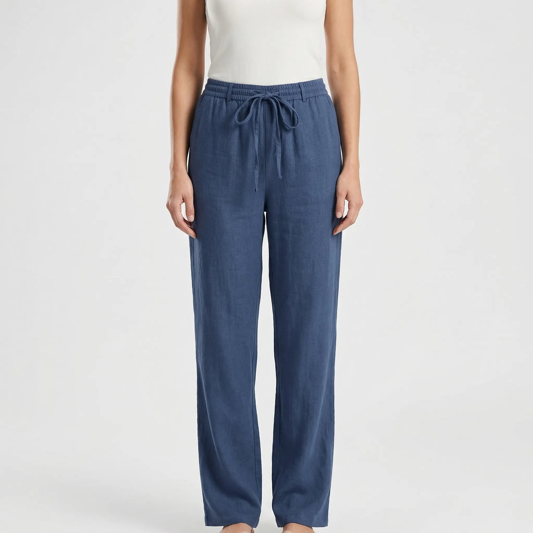 Laverne | Women's Wide-Leg Tie-Waist Pants