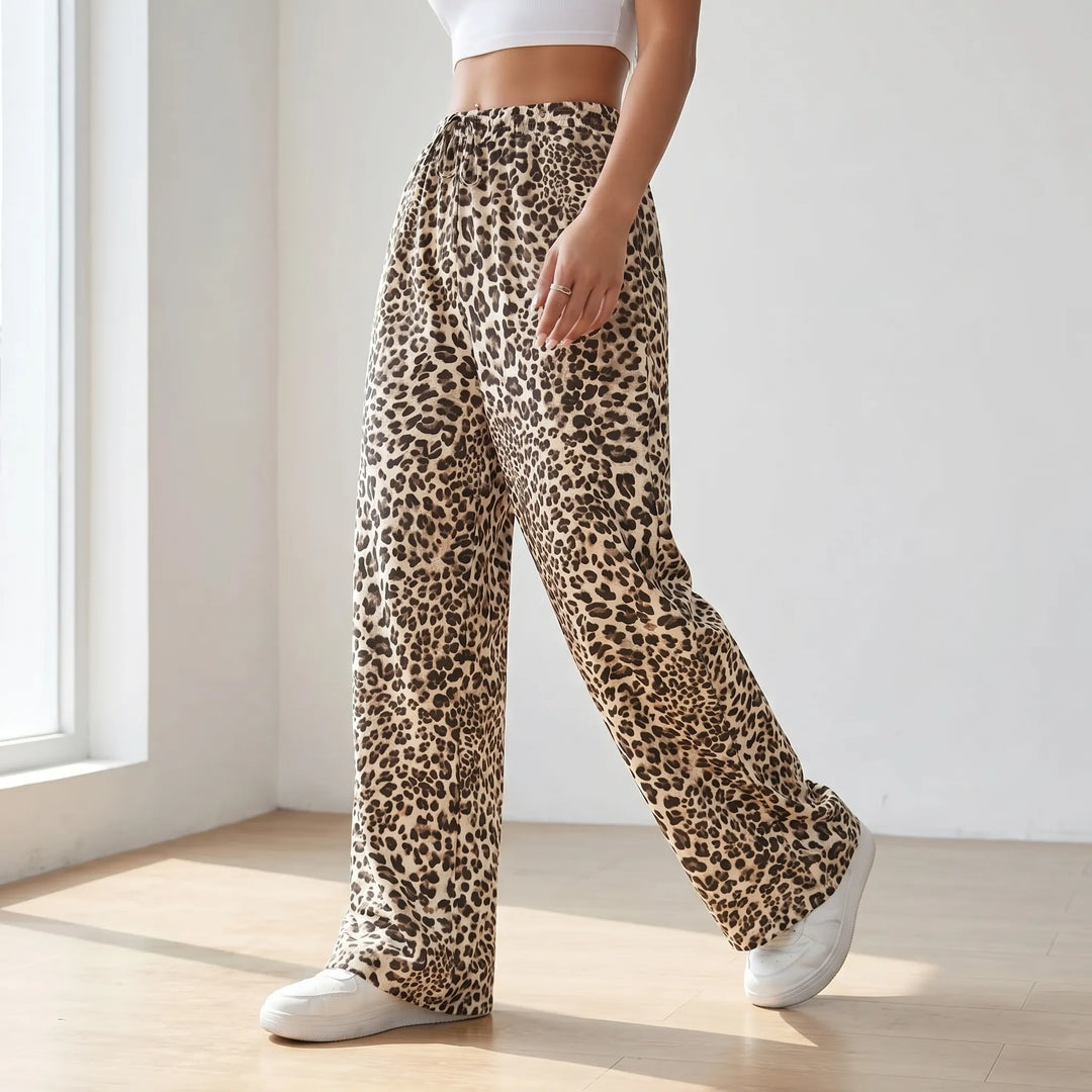 Teresa | Women's Wide-Leg Leopard Print Pants