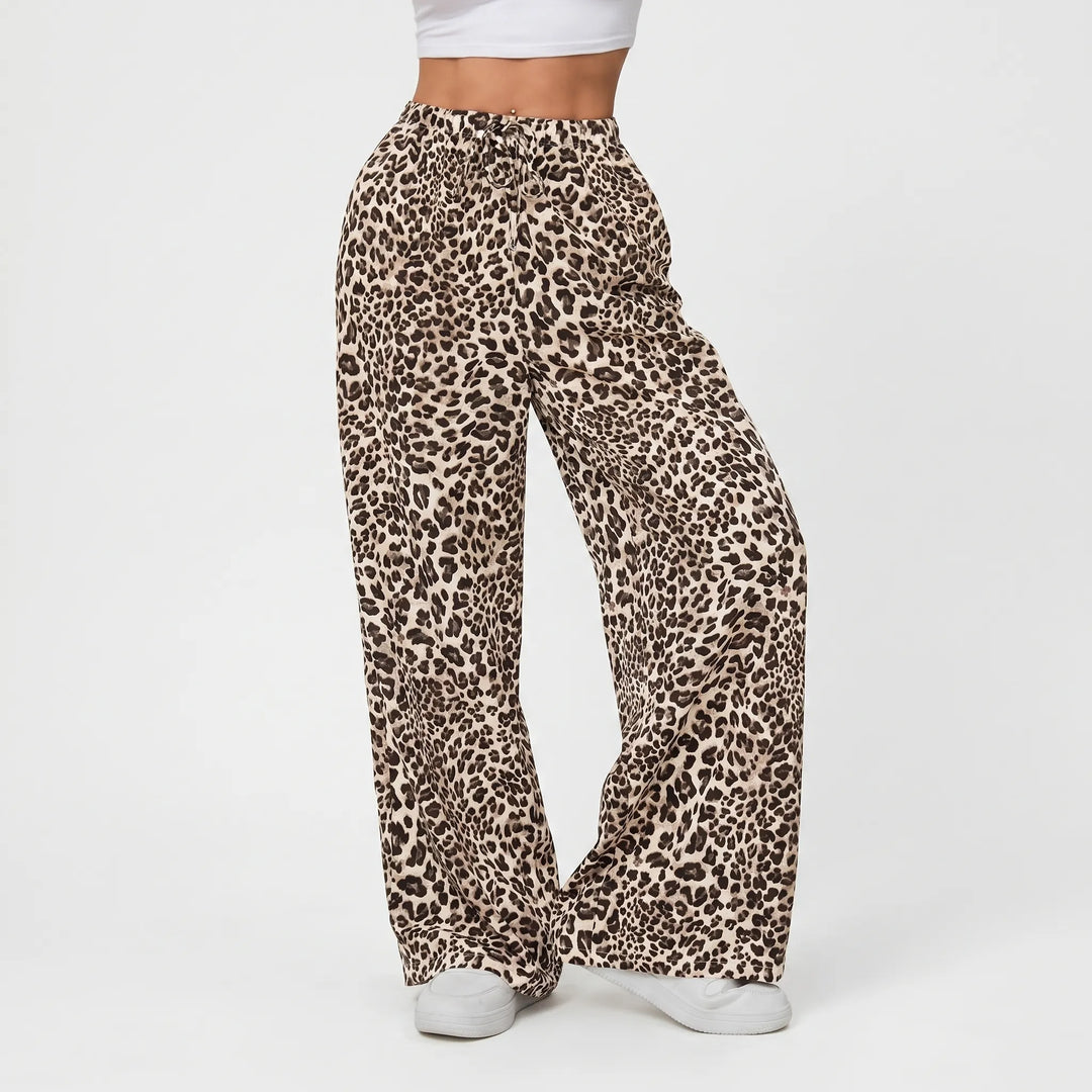 Teresa | Women's Wide-Leg Leopard Print Pants