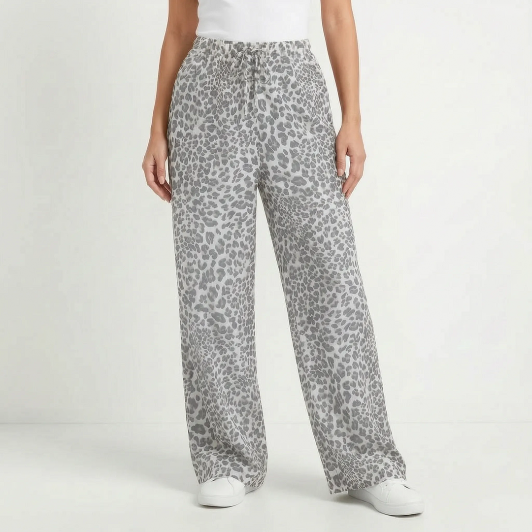 Teresa | Women's Wide-Leg Leopard Print Pants