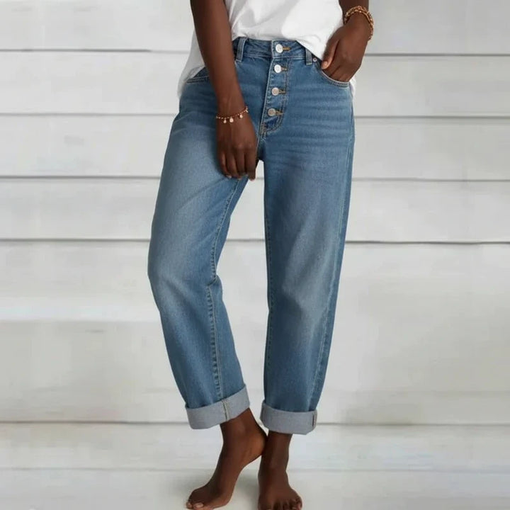 Women's High-Waisted Denim Pants