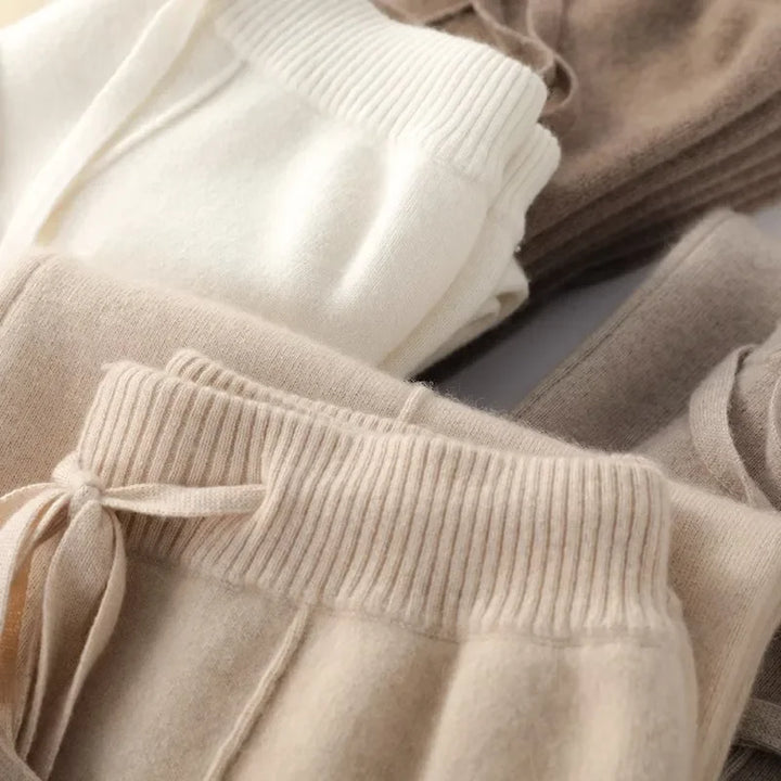Women's Refined Knit Wide Leg Drawstring Lounge Pants