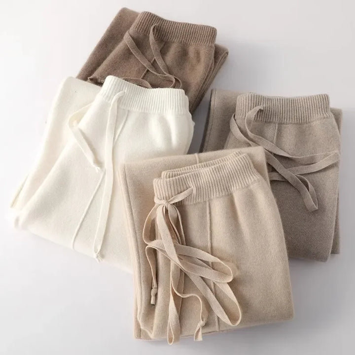 Women's Refined Knit Wide Leg Drawstring Lounge Pants