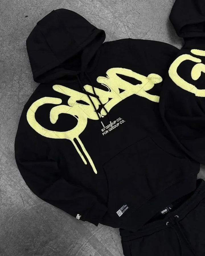 Unisex Oversized Letter Hoodie – Y2K Harajuku Streetwear