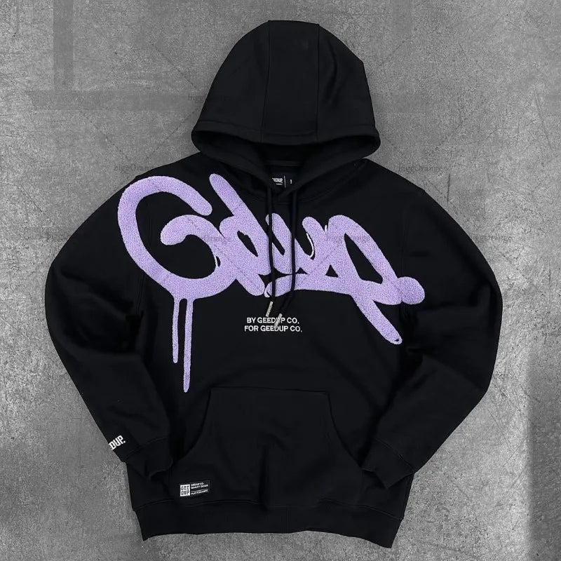 Unisex Oversized Letter Hoodie – Y2K Harajuku Streetwear