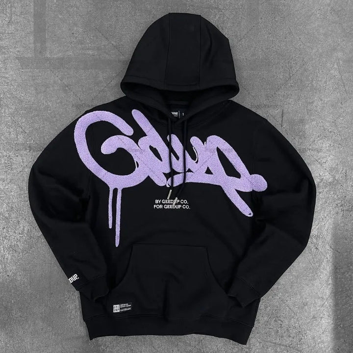 Unisex Oversized Letter Hoodie – Y2K Harajuku Streetwear