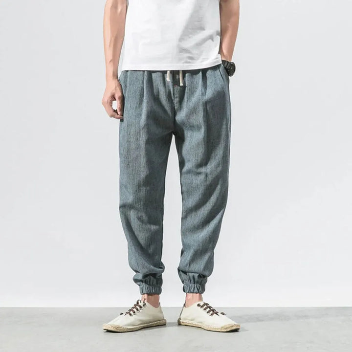 Men's Lightweight Cotton-Linen Comfort Pants for Everyday Wear