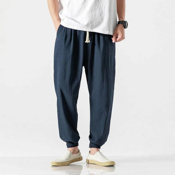 Men's Lightweight Cotton-Linen Comfort Pants for Everyday Wear