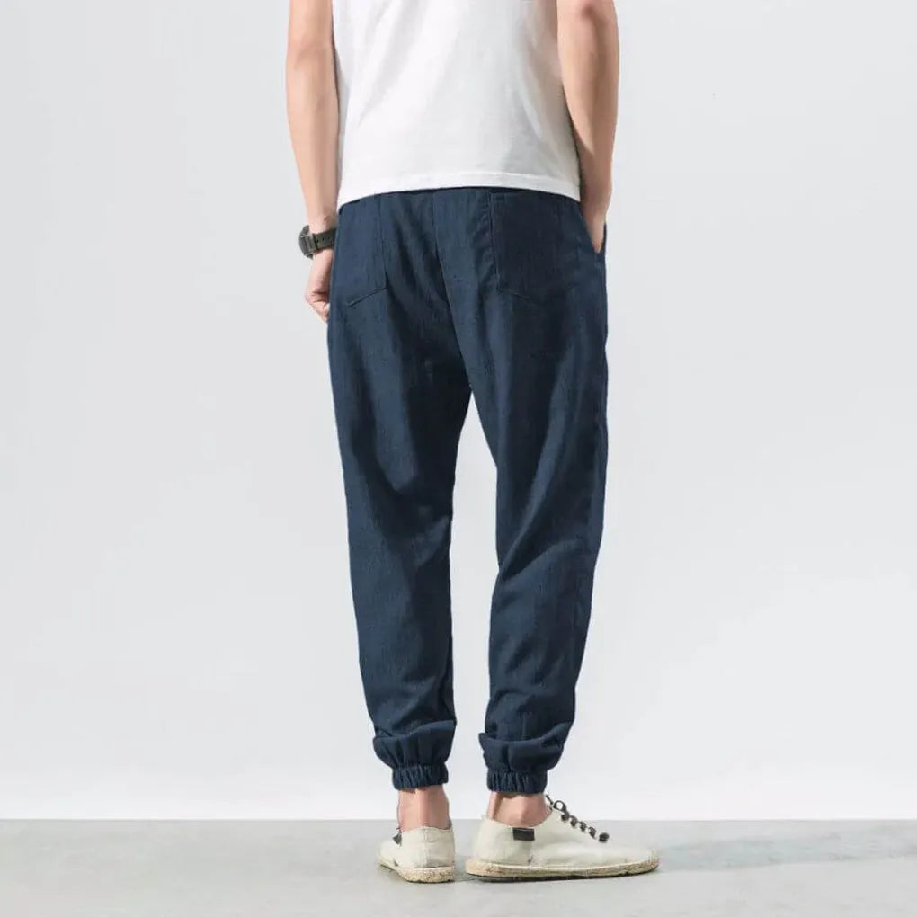 Men's Lightweight Cotton-Linen Comfort Pants for Everyday Wear