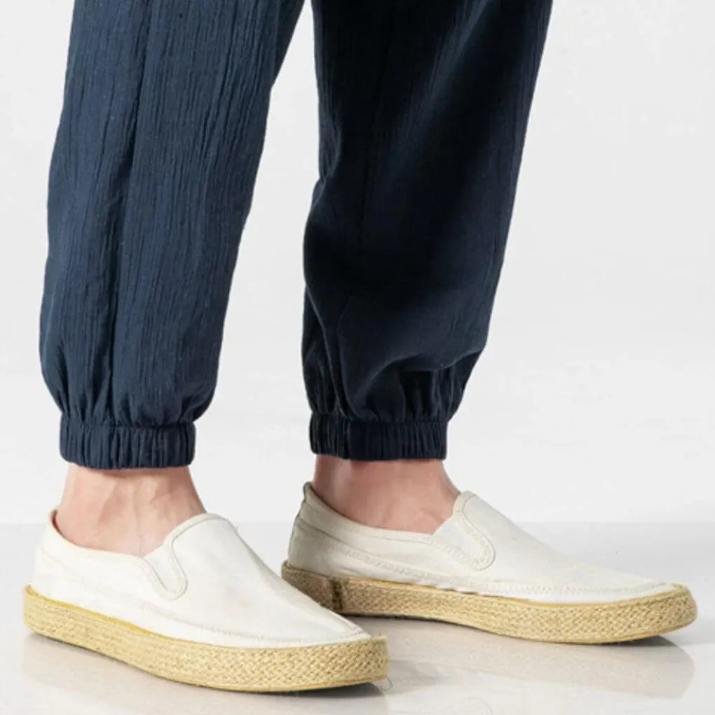 Men's Lightweight Cotton-Linen Comfort Pants for Everyday Wear