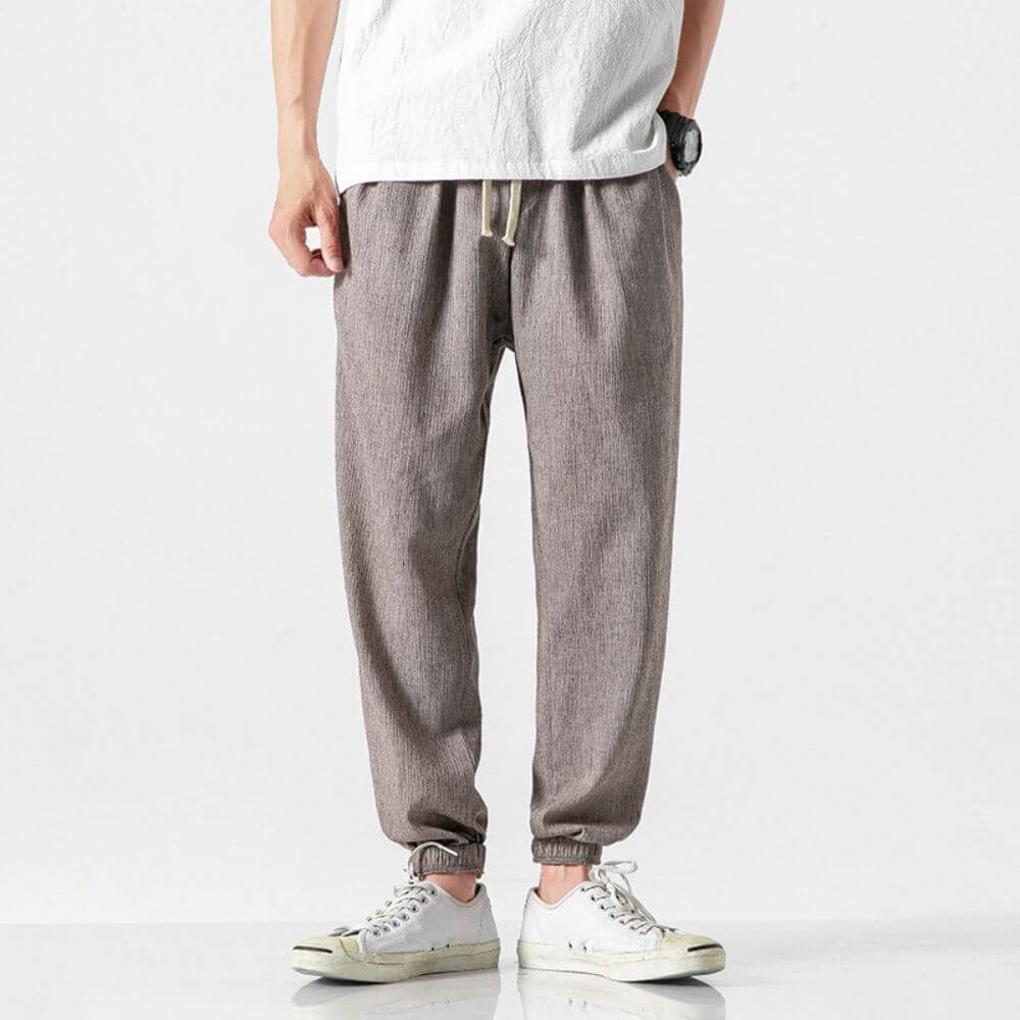 Men's Lightweight Cotton-Linen Comfort Pants for Everyday Wear