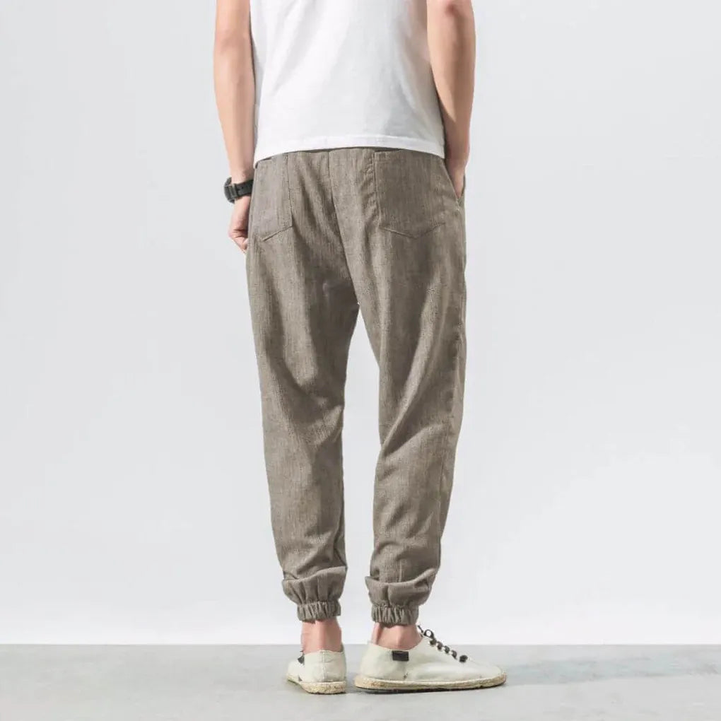 Men's Lightweight Cotton-Linen Comfort Pants for Everyday Wear