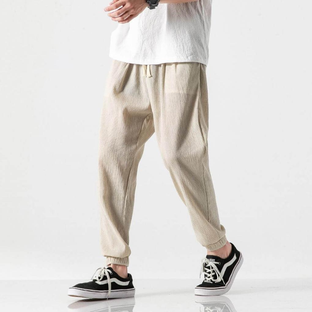 Men's Lightweight Cotton-Linen Comfort Pants for Everyday Wear