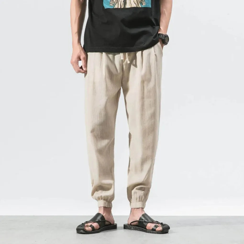 Men's Lightweight Cotton-Linen Comfort Pants for Everyday Wear