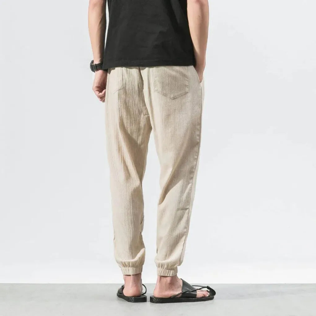 Men's Lightweight Cotton-Linen Comfort Pants for Everyday Wear