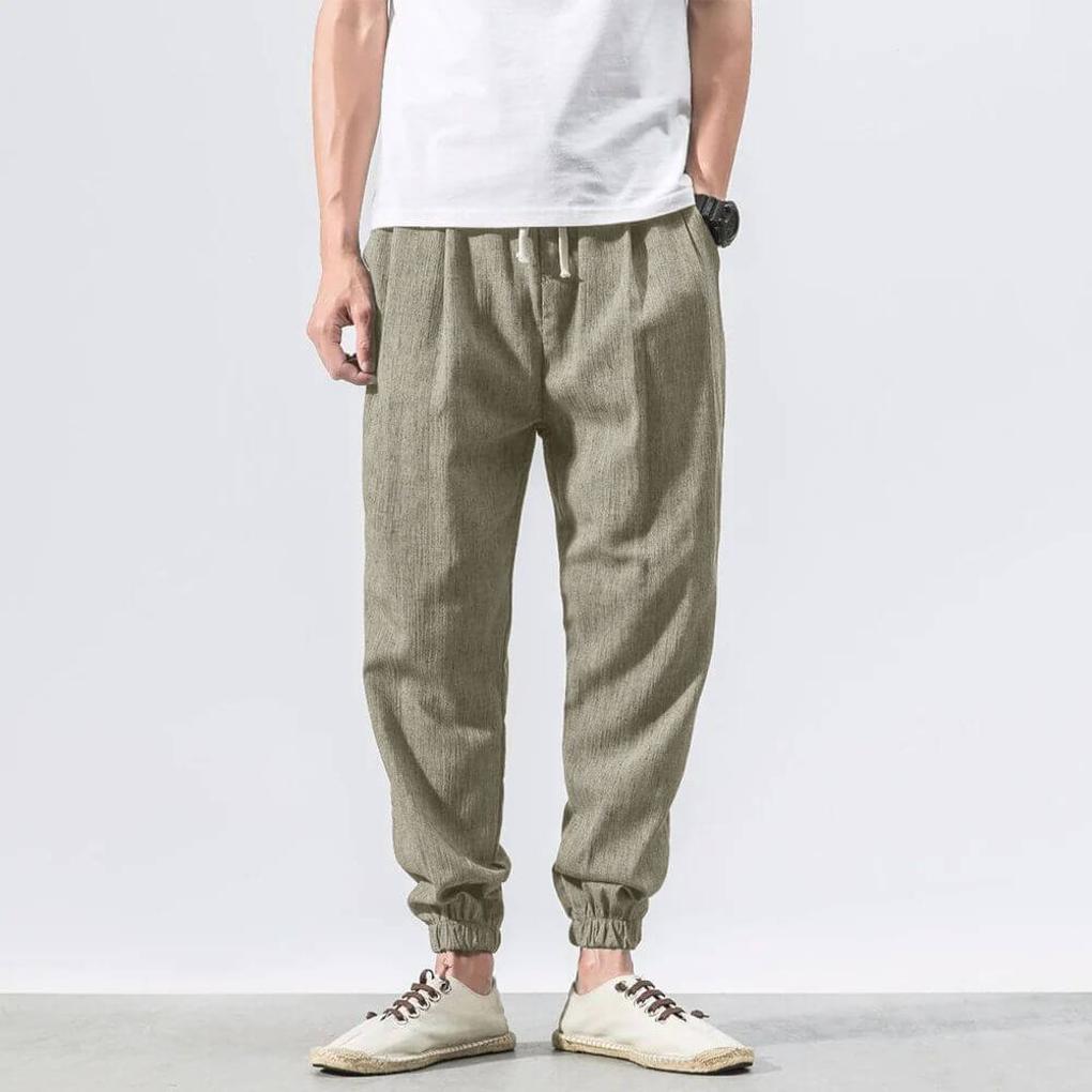 Men's Lightweight Cotton-Linen Comfort Pants for Everyday Wear