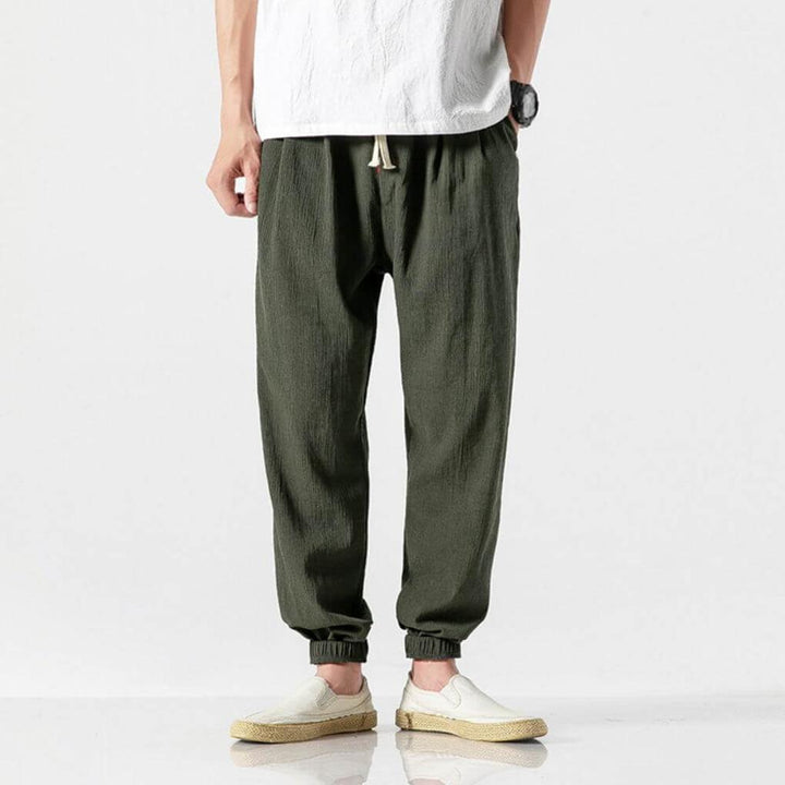 Men's Lightweight Cotton-Linen Comfort Pants for Everyday Wear