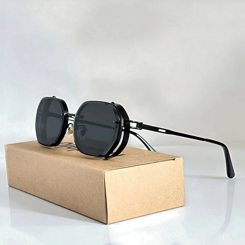 Women's Retro Geometric Metal Sunglasses for Stylish Protection