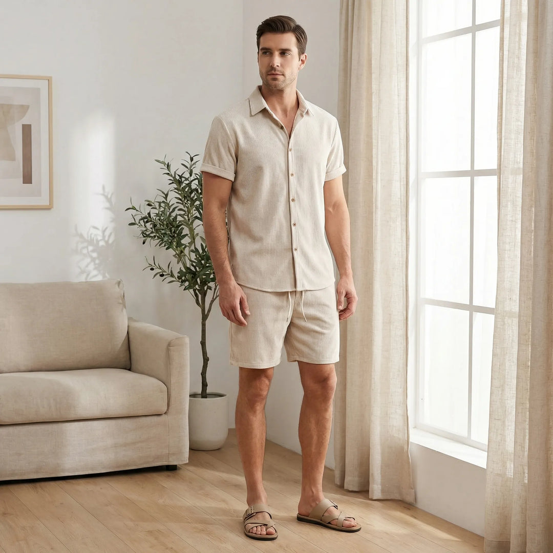 Tom | Men's Summer Outfit with Drawstring Design
