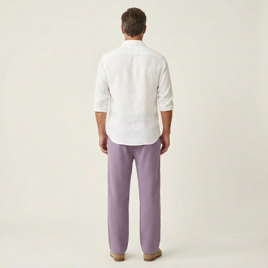 Men's Wide-Leg Adjustable Waist Casual Pants