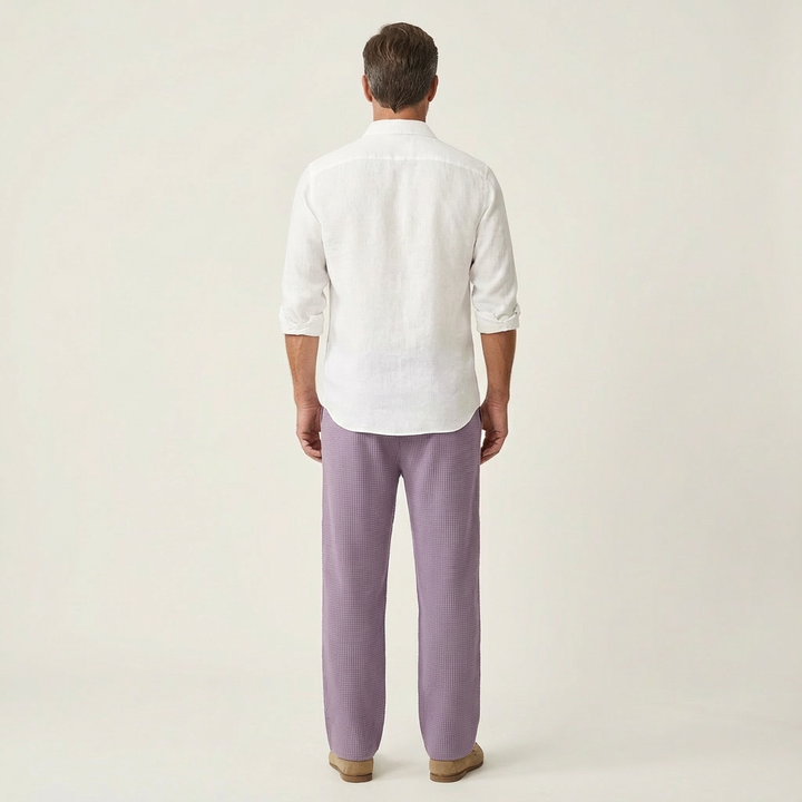 Men's Wide-Leg Adjustable Waist Casual Pants