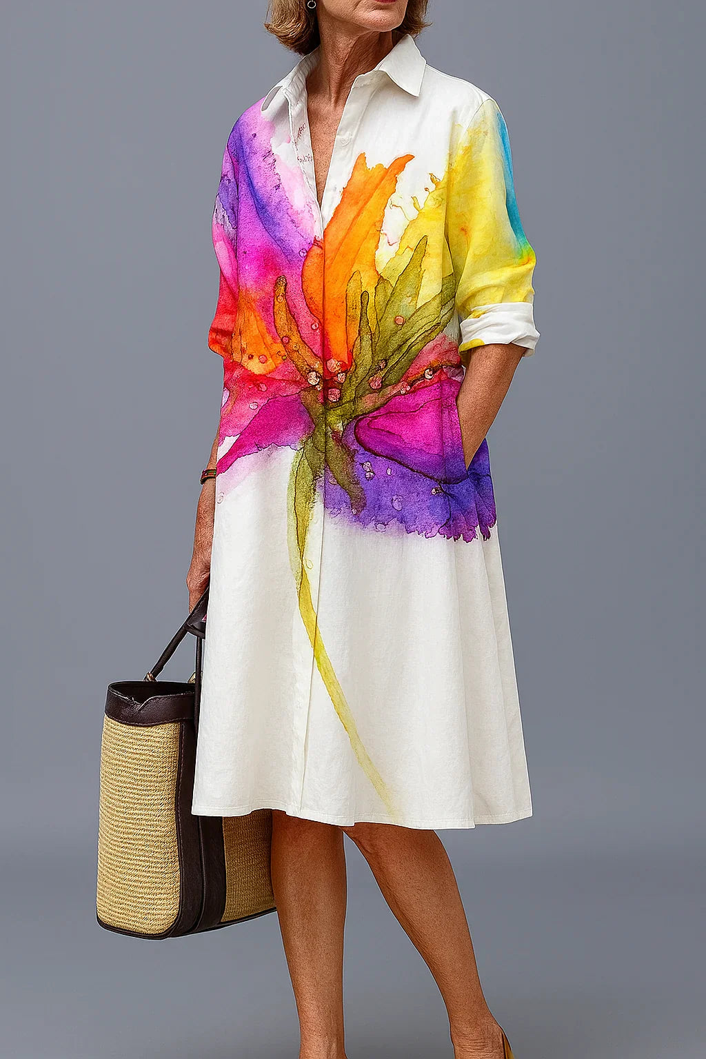 Grace | Women's Comfortable Midi Dress-Trendy 4 Fit