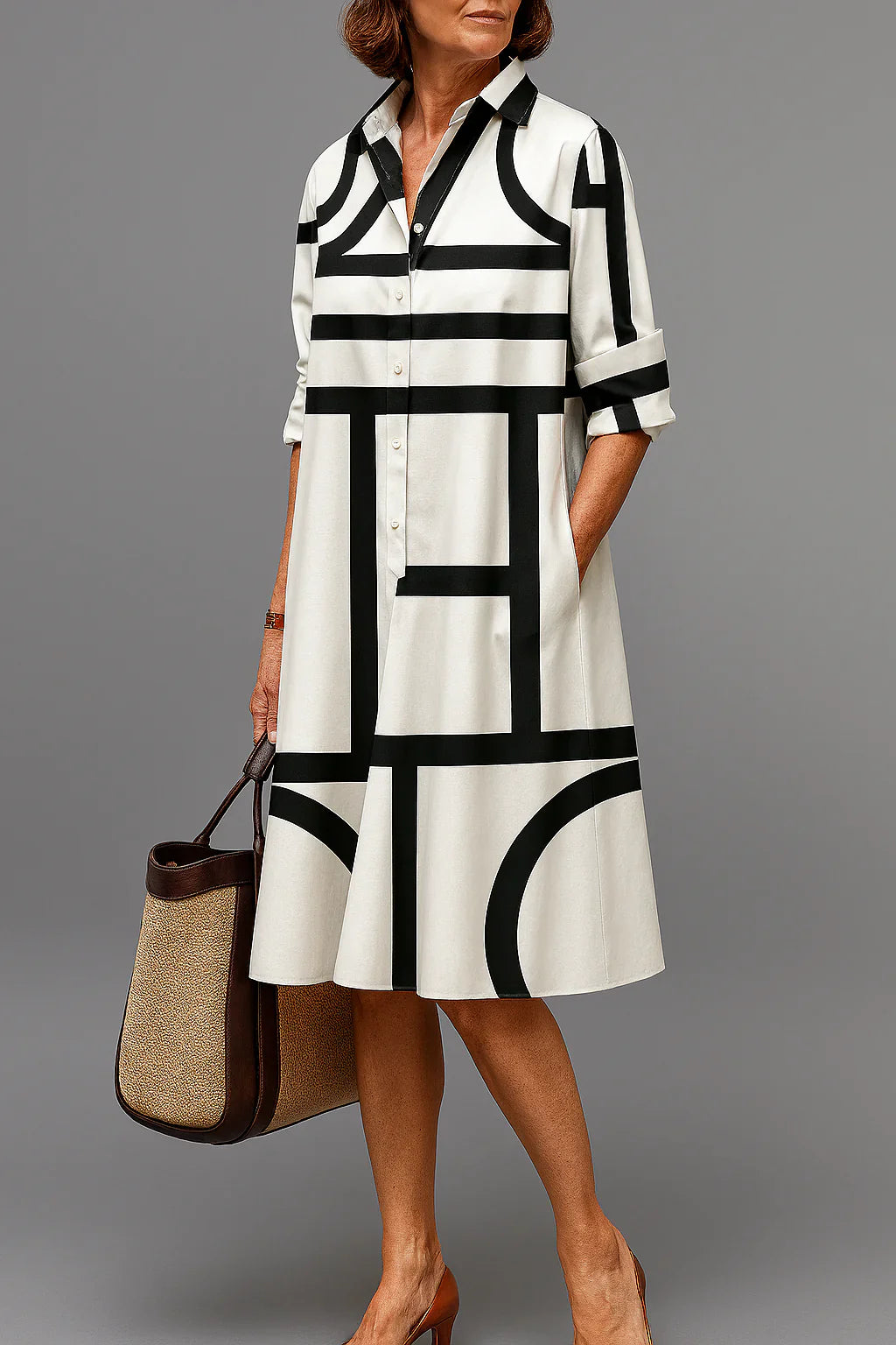 Grace | Women's Comfortable Midi Dress-Trendy 4 Fit