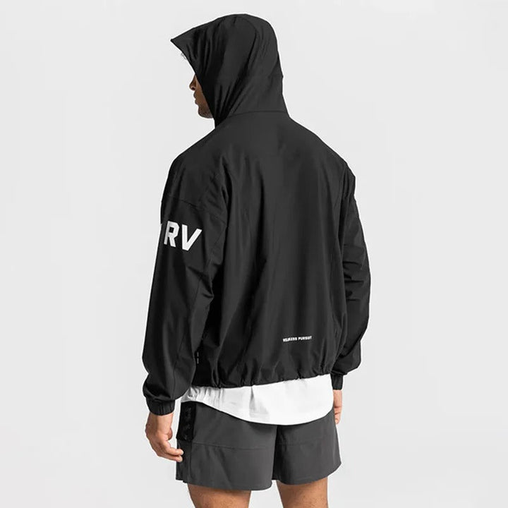 Men's Sporty Anorak Jacket with Zipper