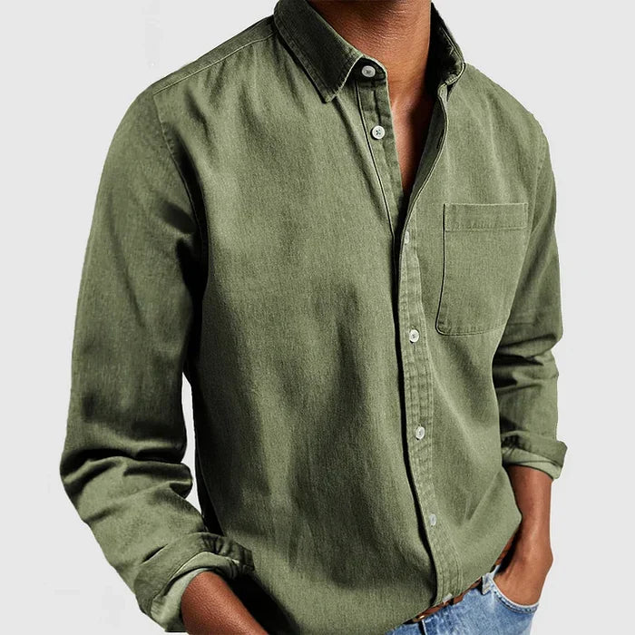 Men's Casual Button-Up Shirt