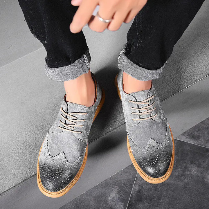 Men's breathable Oxford lace-up shoes for work and casual wear