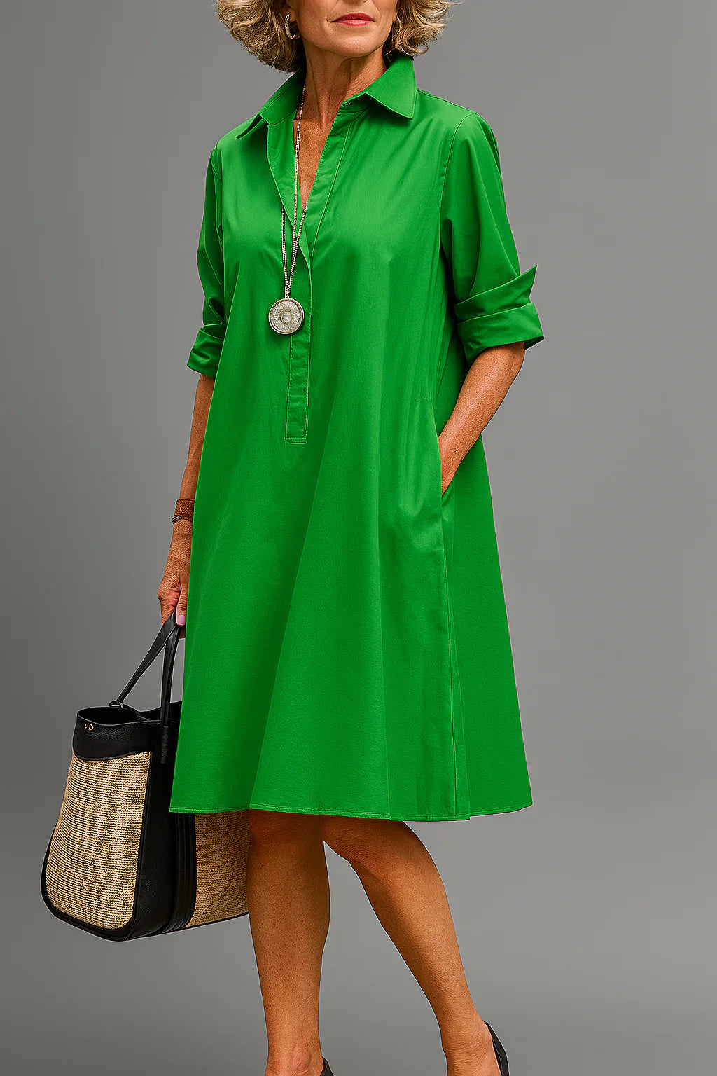 Grace | Women's Comfortable Midi Dress-Trendy 4 Fit