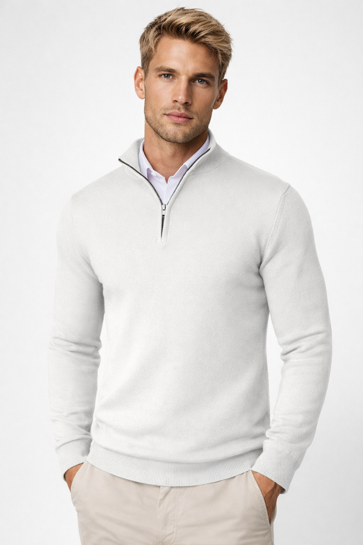 Men's Modern Half Zip High Neck Sweater