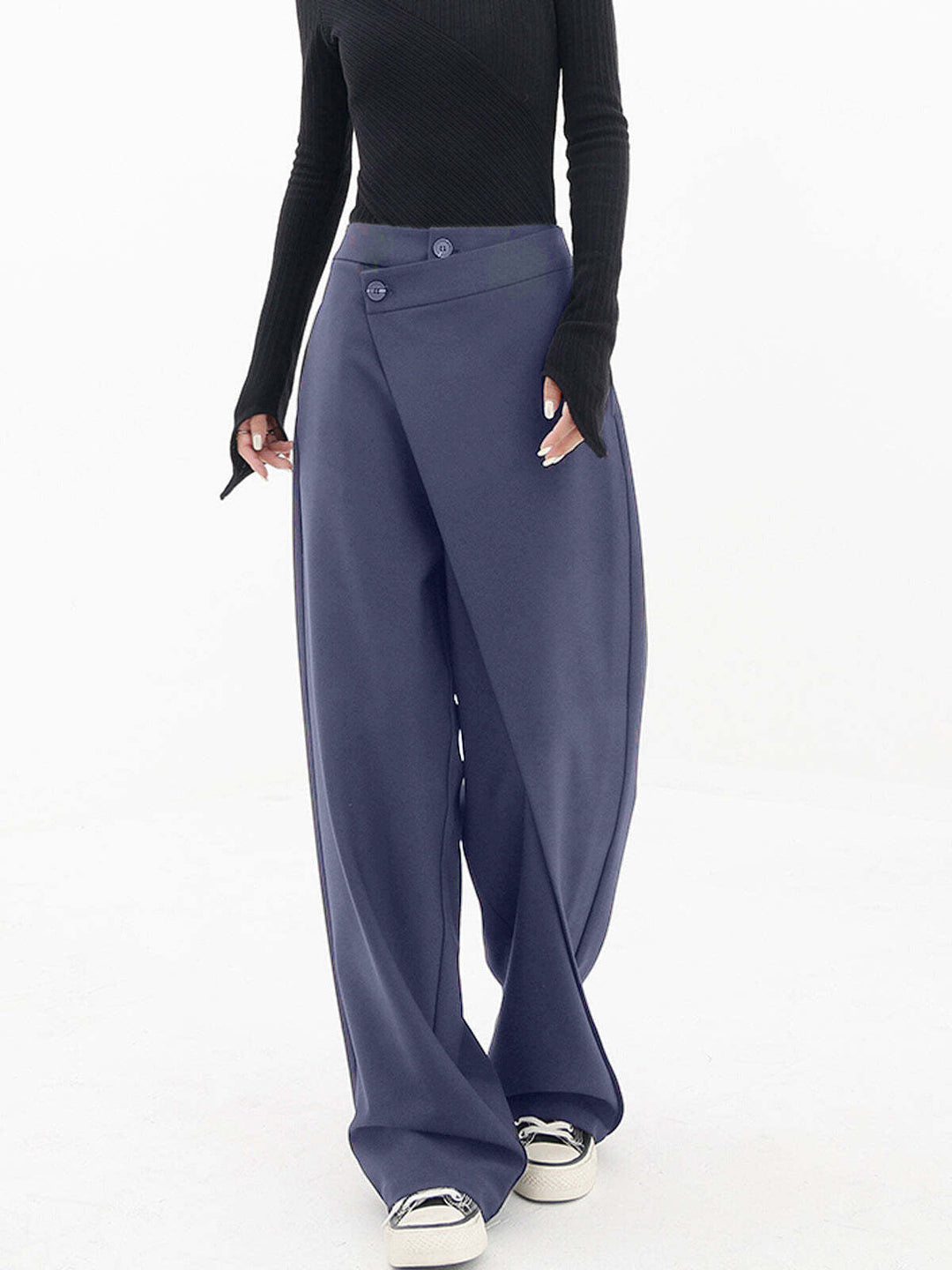Women's Modern Wide Leg Asymmetrical Casual Chic Pants