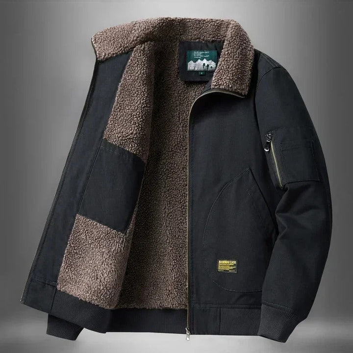 Men's Sherpa-Lined Aviator Jacket for Ultimate Warmth and Style
