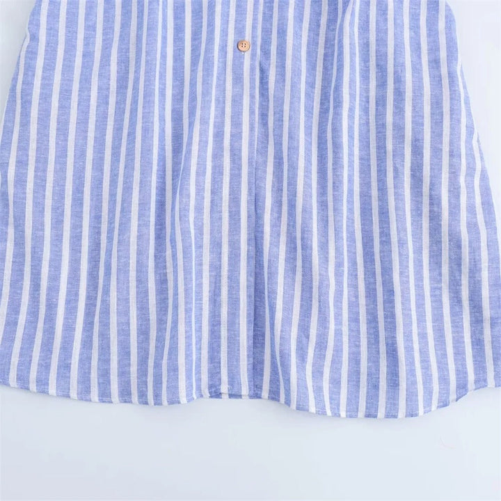 Women's Striped Shirt Dress for Effortless Style and Comfort