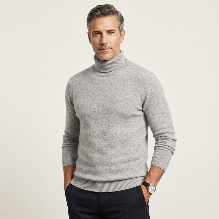 Men's Ribbed Roll-Neck Sweater