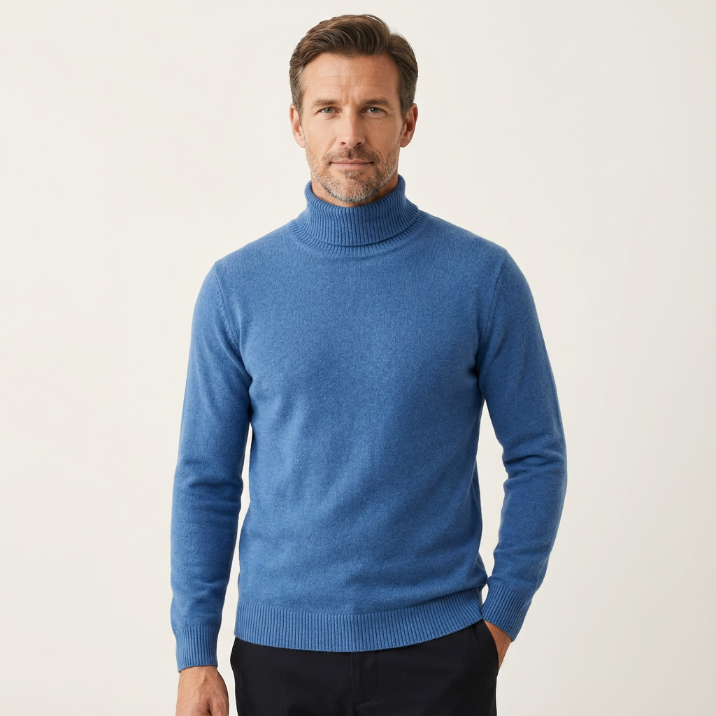 Men's Ribbed Roll-Neck Sweater
