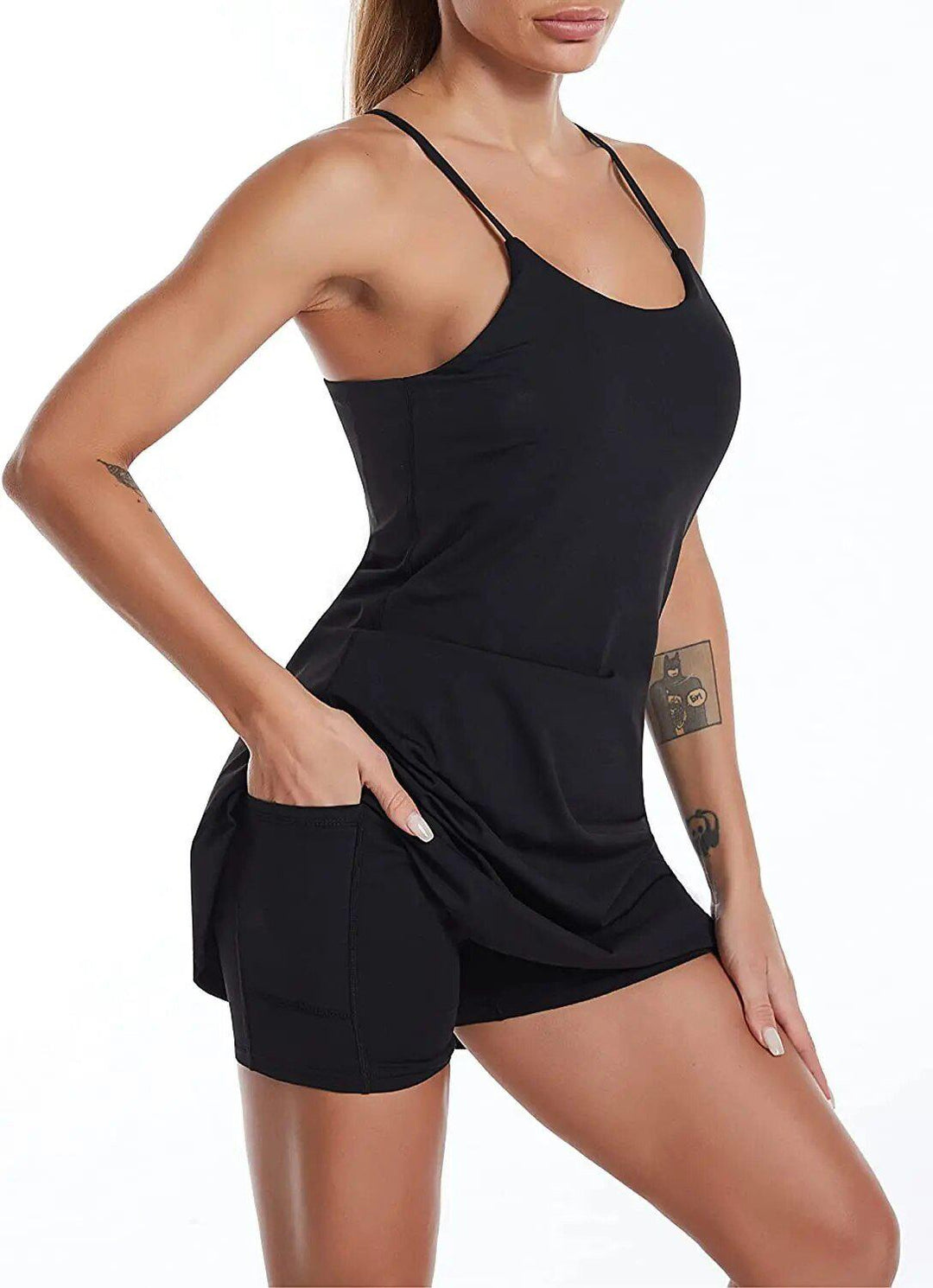 Liana | Women's Active Sports Dress with Shorts and Pockets