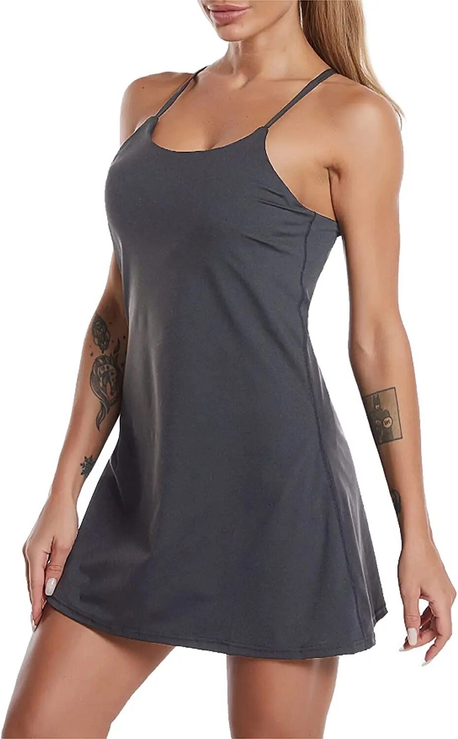 Liana | Women's Active Sports Dress with Shorts and Pockets