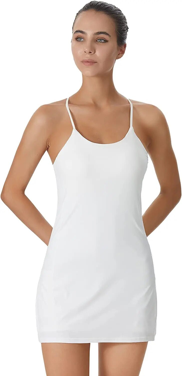 Liana | Women's Active Sports Dress with Shorts and Pockets