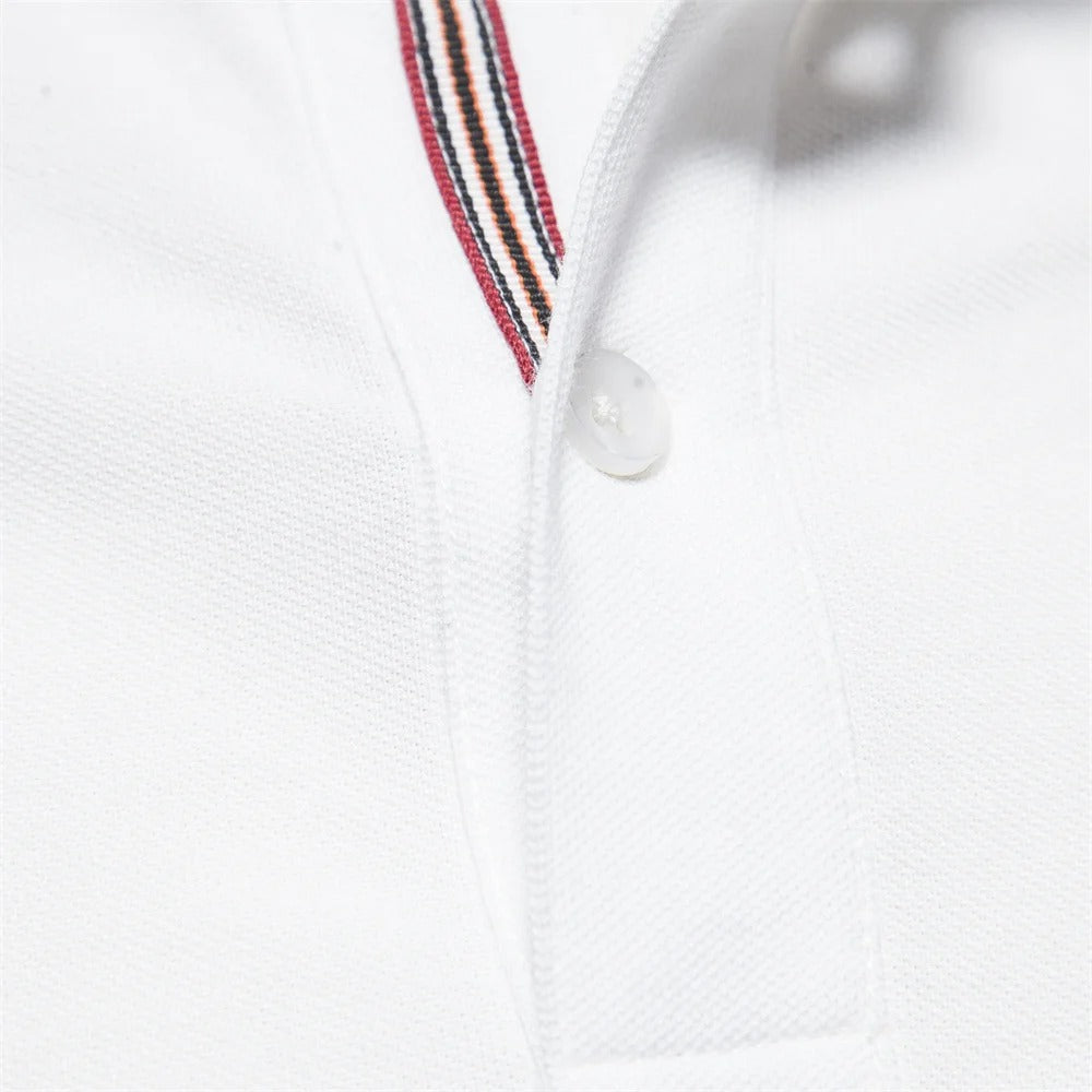 Men's Classic Polo Shirt with Giraffe Embroidery