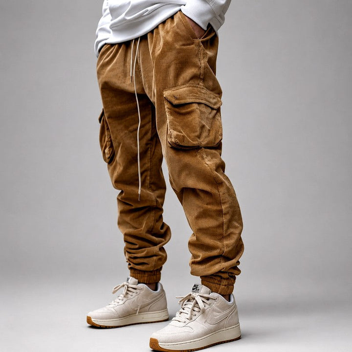 Men's Corduroy Cargo Jogger Pants