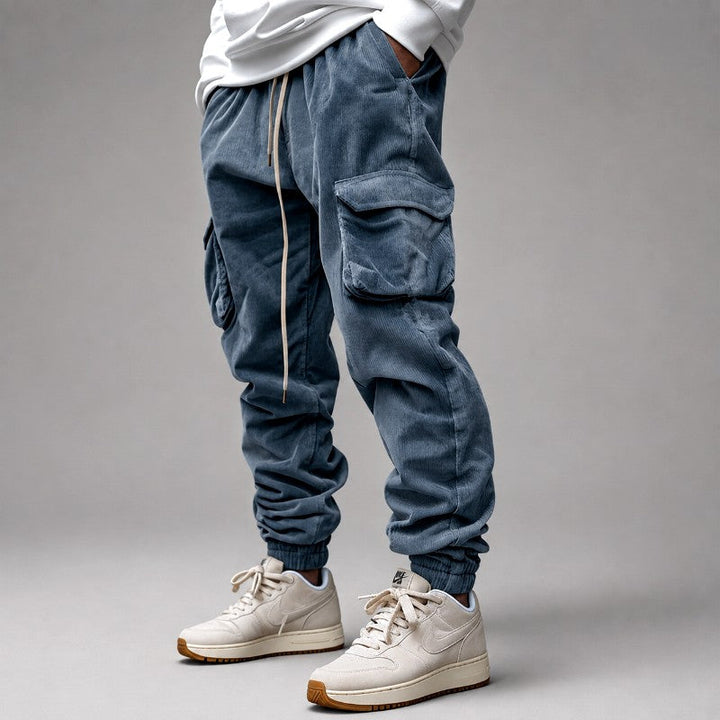 Men's Corduroy Cargo Jogger Pants