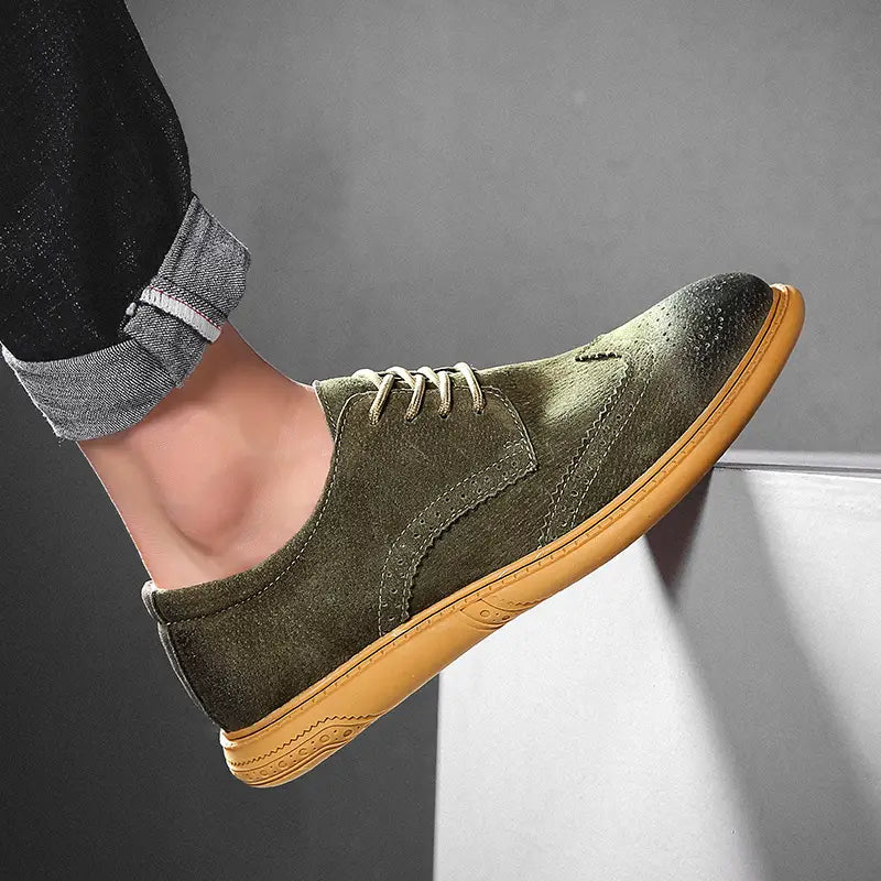 Men's breathable Oxford lace-up shoes for work and casual wear