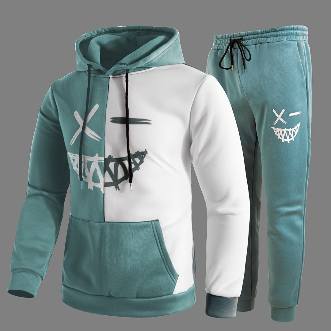 Men's Hooded Sweatshirt and Jogging Pants Set