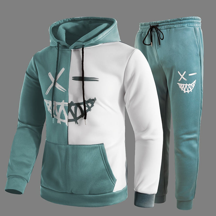 Men's Hooded Sweatshirt and Jogging Pants Set
